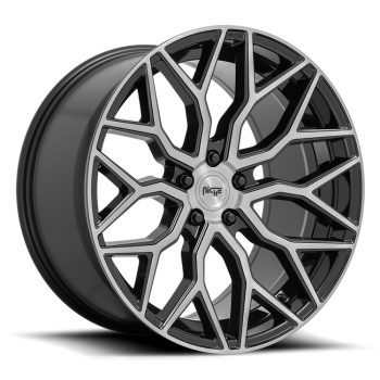   Alumínium felni 22x10 ET30 5x130 M262 Mazzanti Gloss Black Brushed Face Niche Road Wheels