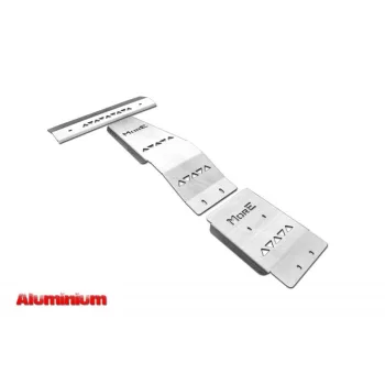   Set protecție placa de bază din aluminiu More4x4 pentru Jeep Wrangler JL 2018+ (3/buc seturi)