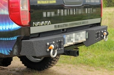 Bumper din oțel pentru bara spate MorE4x4 pentru Nissan Navara D40 (2005-2014)