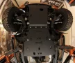 Set de plăci de protecție din aluminiu MorE4x4 pentru Volkswagen Amarok (2009 -) cu bara de fabrică (3 buc/kit)