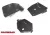 Set de plăci de protecție din aluminiu MorE4x4 pentru Mitsubishi L200, Fiat Fullback (2015-) cu bara de fabrică (3 buc/kit)