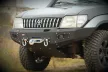 Set de plăci de protecție din aluminiu MorE4x4 pentru Toyota Land Cruiser J90 (1996-2002) (scurt) cu nărazníkul MORE4x4-Z012 (4 buc/kit)