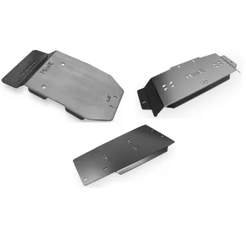   Kit placă de protecție din oțel More4x4 Pentru Toyota Land Cruiser J150 (2014-) cu bara de fabrică (3 bucăți/set).