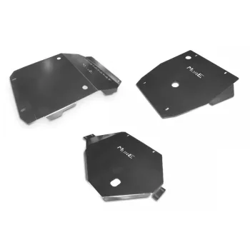   Kit placă de protecție din oțel More4x4 Pentru Mitsubishi L200, Fiat Fullback (2015-) cu bara de fabrică (3 bucăți/set).