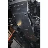   Kit placă de protecție din oțel More4x4 Pentru Mitsubishi L200, Fiat Fullback (2015-) cu bara de fabrică (3 bucăți/set).