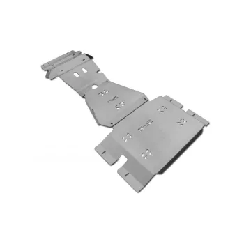   Kit placă de protecție din oțel More4x4 Pentru Toyota Hilux Revo (2015-); Rocco/Invincible (2020-) cu bara de fabrică (3 bucăți/set).
