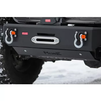   Kit placă de protecție din oțel More4x4 Pentru Jeep Wrangler JL (2018+) (2.0L, 2.2L) cu bara de fabrică (3 bucăți/set).