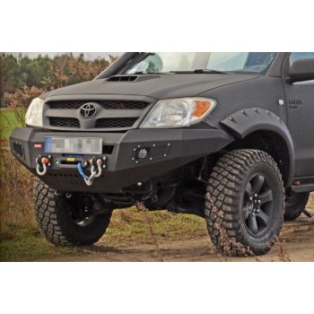   Bara față din oțel MorE4x4 cu placă de montare a troliului pentru Toyota Hilux Vigo 2005-2011 (versiunea înainte de modificare), toate motoarele