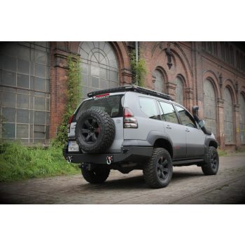   Bara din spate din oțel MorE4x4 pentru Toyota Land Cruiser J125 scurt 2002-2009, toate motoarele