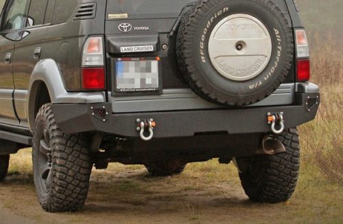 Bumper din oțel MorE4x4 pentru bara spate Toyota Land Cruiser J90 scurt 1995-2002, toate tipurile de motoare