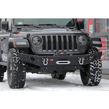   Bumper frontal din oțel MorE4x4 cu placă de montare pentru trepied Jeep Wrangler JL (2018+), toate versiunile de motoare