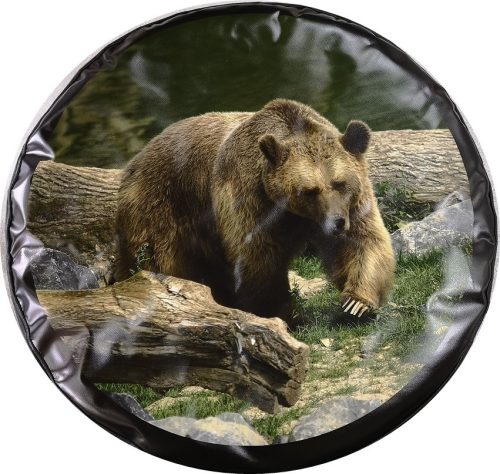 Spare wheel Cover with a picture of a bear