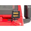 Rough Country Black Series LED fényhíd 2", borostyán DRL - Jeep Wrangler JL 18->; Gladiator JT 20->