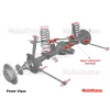 NOLATHANE Rear Upper Control Arm Silent Kit (Metal Housing)