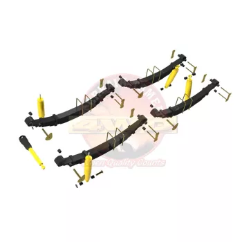   Terrain Tamer felfüggesztés készlet gyári erősségű hátul hosszabb lengéscsillapítóval emelés +40mm +35kg terhelésig elöl +200kg terhelésig hátul Toyota Hilux LN46|65|106 RN36|46|105 YN60|65|67 1979-> szintszabályzás nélküli modellek