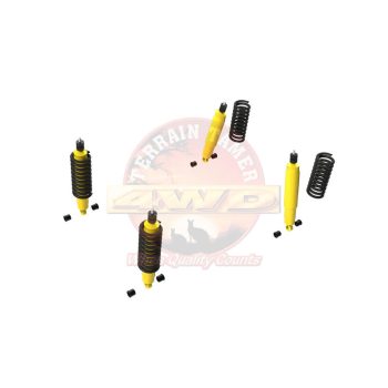   Terrain Tamer felfüggesztés készlet emelés +40mm erősített +50kg terhelésig elöl +100kg terhelésig hátul Toyota Hilux 1997-2005 4 Runner KZN|VZN185 1995-> szintszabályzás nélküli modellek