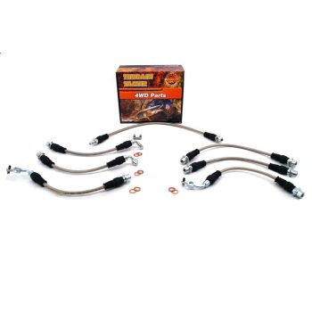   Terrain Tamer Fonott fékcső készlet ABS-el felszerelt modellekhez (Braided Brake Hose Kit Suit To 2" Raised Susp. Suits Abs) Toyota Landcruiser VDJ 76 78 79 2012-2016
