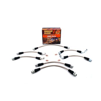   Terrain Tamer Fonott fékcső készlet ABS-el felszerelt modellekhez (Braided Brake Hose Kit Suit To 2" Raised Susp. Suits Abs) Toyota Landcruiser VDJ 76 78 79 2016->