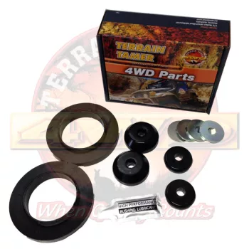   Terrain Tamer POLY szilentkészlet első rugóstag tartó tányér 2WD és 4WD Toyota FJ Cruiser 2006-> Hilux GGN25 KUN26 2005-> Landcruiser GRJ KZJ RZJ 120 GDJ GRJ KDJ 150 KDJ 155 2003->