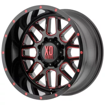   Alumínium felni 20x10 ET-24 5x127 XD820 Grenade Satin Black Milled/Red Clear Coat XD Series