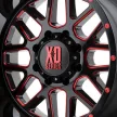 Alumínium felni 20x10 ET-24 5x127 XD820 Grenade Satin Black Milled/Red Clear Coat XD Series